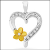 Fancy Flowery Heart Diamond Pendent -JPDCM-241A - Click here to View more details about this Product